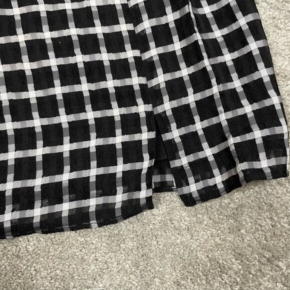 Dress the Population Shaireen Plaid Grid Midi Dress Black White Size S - Picture 14 of 16